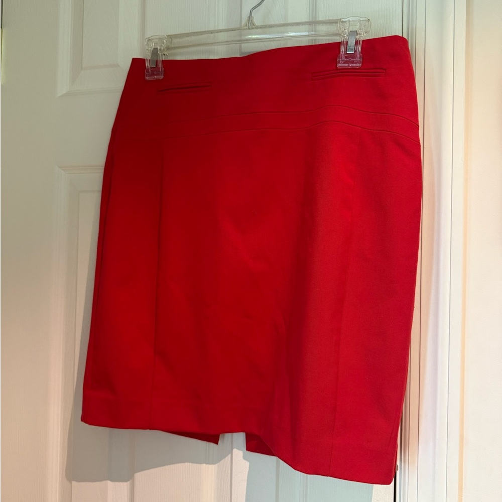 Express Red Mini Pencil Skirt for Work